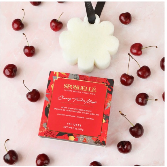 Spongelle Cherry Tonka Musk body wash infused buffer. - Picture 3 of 5